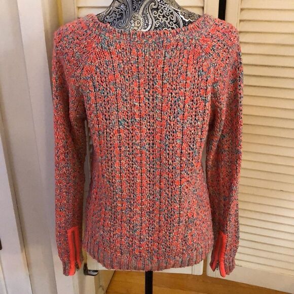 Eye catching Maison Scotch Multicolor Zip Sleeve Cotton Blend Sweater. - Picture 4 of 16